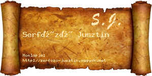 Serfőző Jusztin névjegykártya